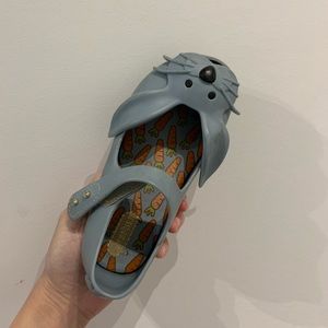 Mini Melissa Toddler Rabbit Bunny Jelly Mary Jane Shoes Blue Size 9